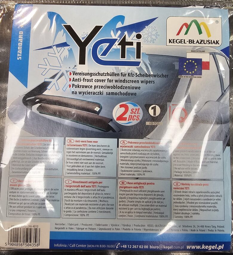 Windshield wiper winter sleeves "Yeti"